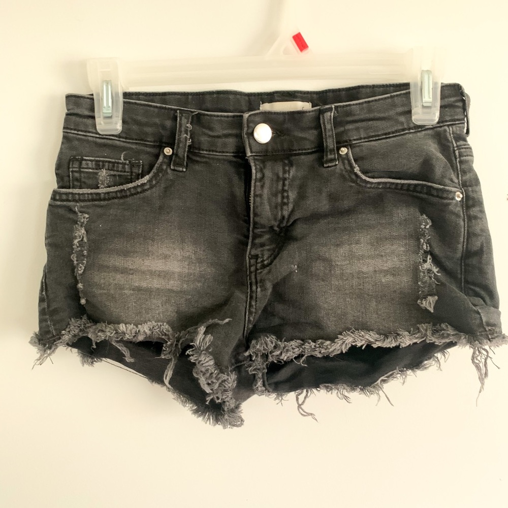 Black Distressed Denim Jeans